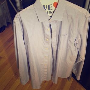 Banana republic medium striped button-down